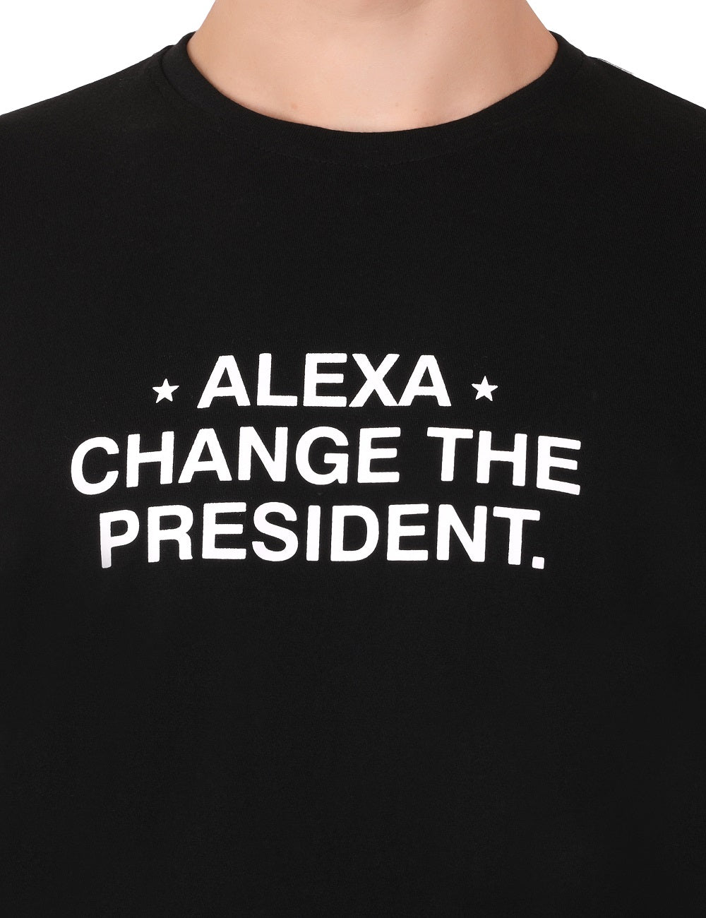 Alexa Change The President Authentic Cotton Black T-Shirt