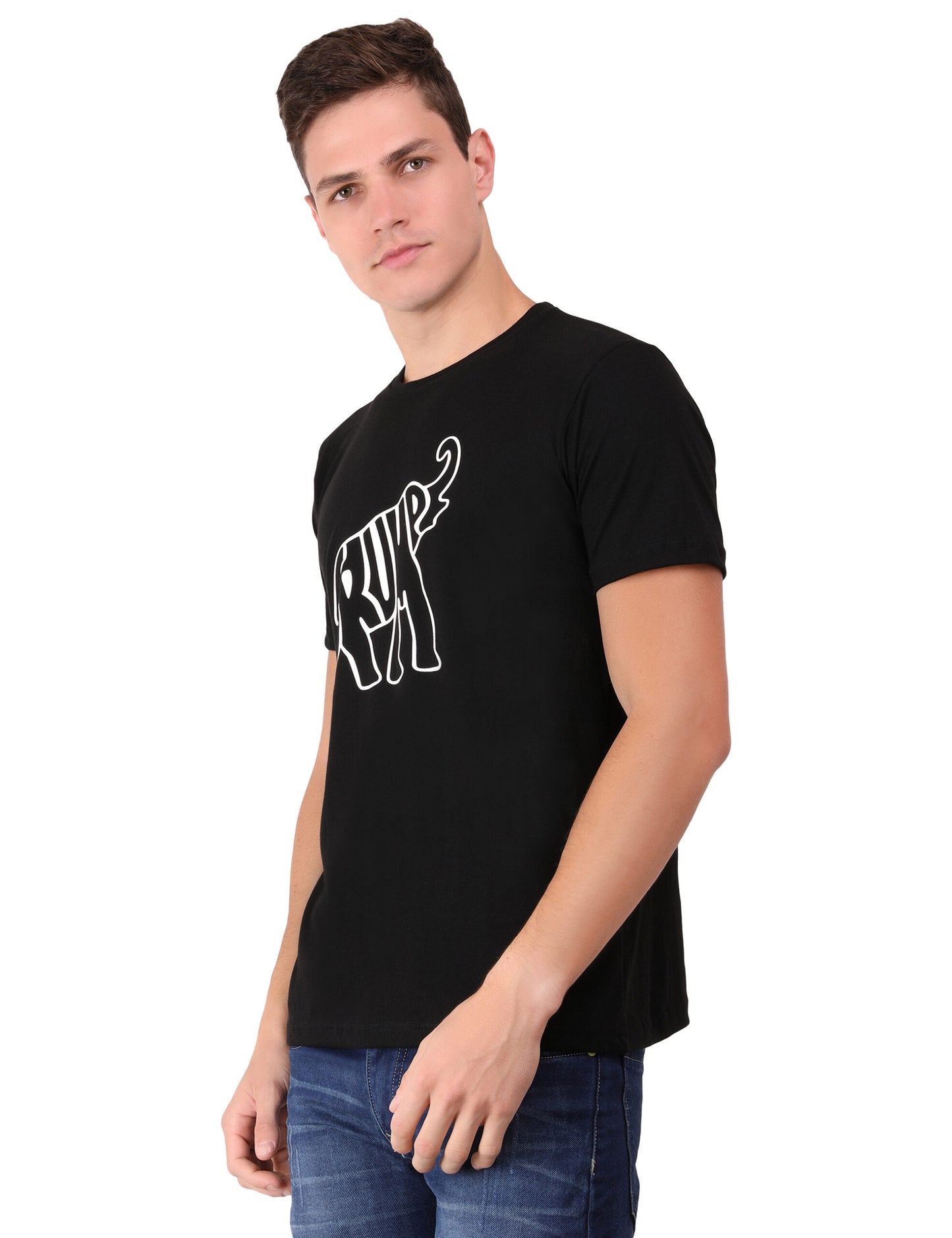 ELEPHANT TRUMP Authentic Cotton Black T-Shirt