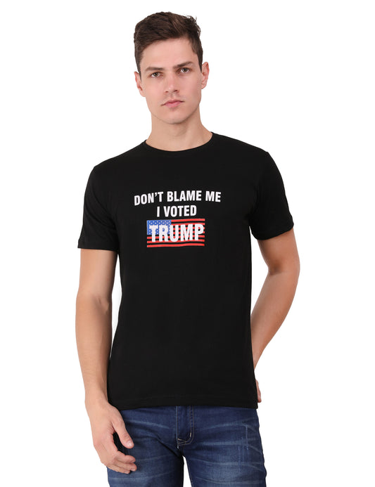 Don’t Blame Me I Voted Trump Authentic Cotton Black T-Shirt