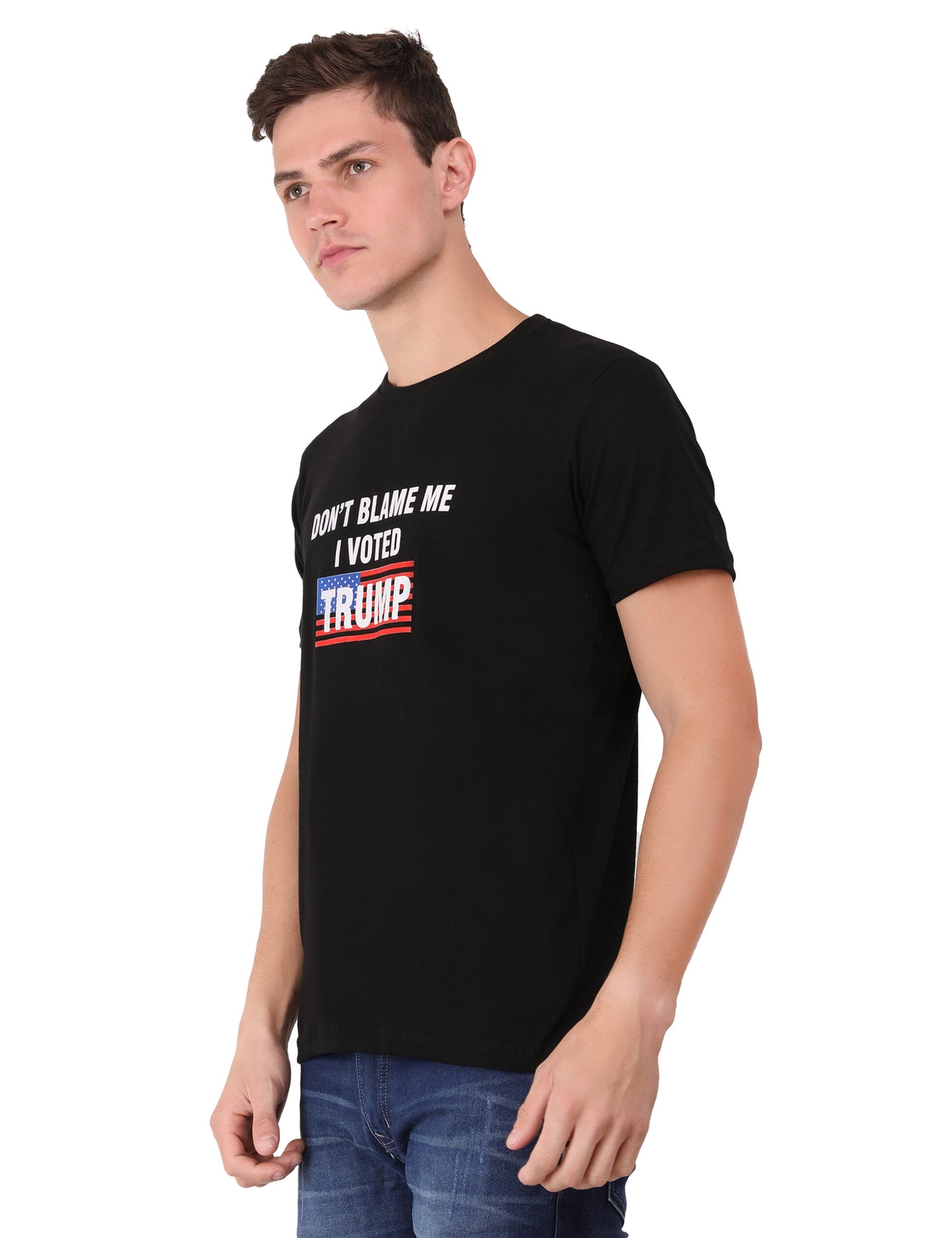 Don’t Blame Me I Voted Trump Authentic Cotton Black T-Shirt