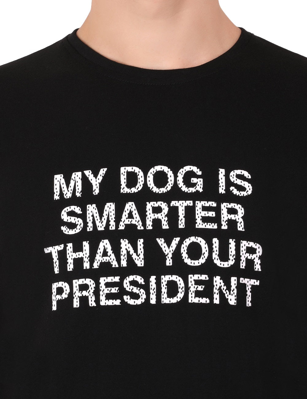 My Dog Is Smarter Than Your President Authentic Cotton Black T-Shirt
